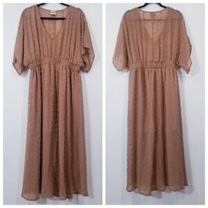 Elegant Tan Maxi Dress